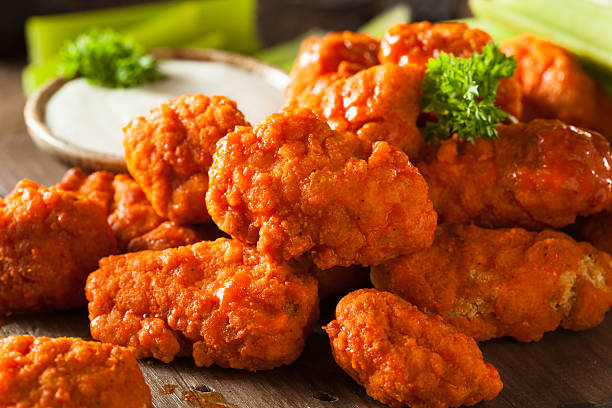 istock Hot and Spicy Boneless Buffalo Chicken Wings 470657740