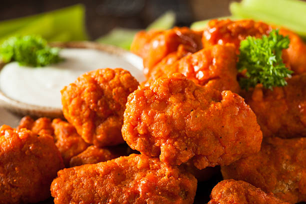 istock Hot and Spicy Boneless Buffalo Chicken Wings 470657754