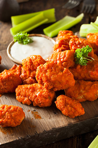 istock Hot and Spicy Boneless Buffalo Chicken Wings 470657758