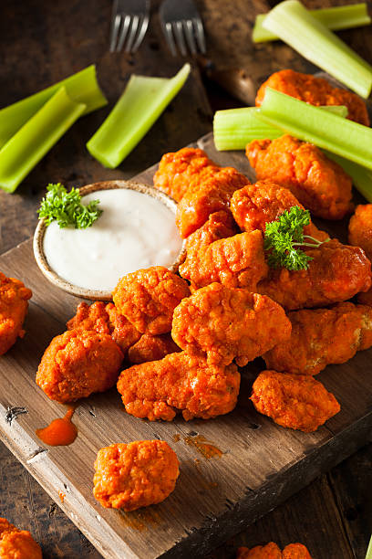 istock Hot and Spicy Boneless Buffalo Chicken Wings 470657762