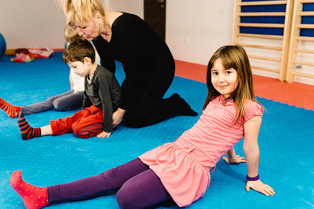 istock Posture improvement exercises for children 470661540