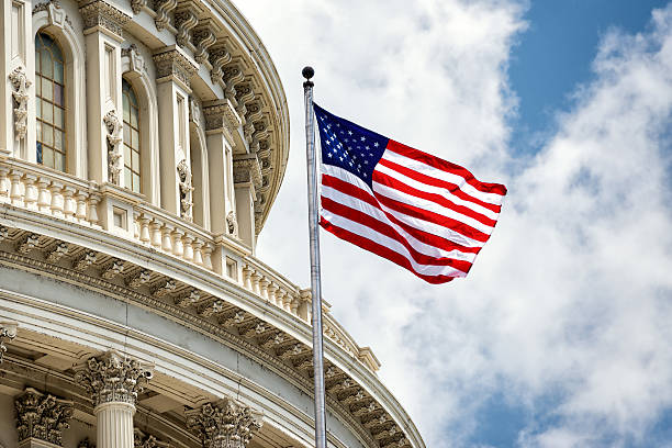 istock Washington DC Capitol detail on cloudy sky 470661588