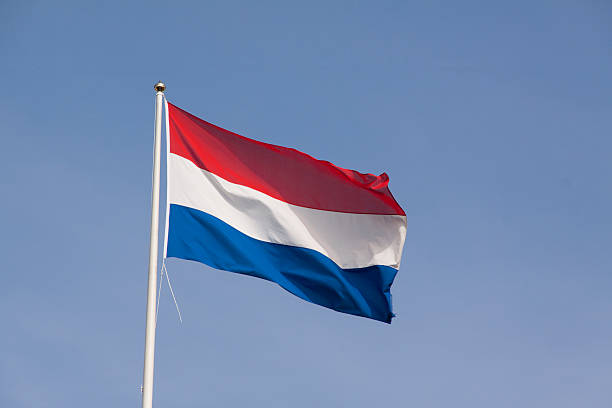 istock Dutch flag in the wind waving 470664026