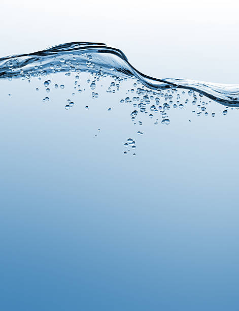 istock Water surface with air bubbles and waves over white background. 470664542