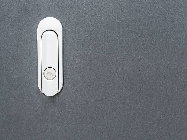 istock stainless steel locker installed on grey metal 470664548