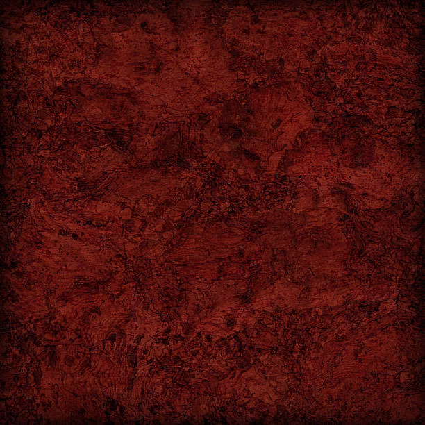 High Resolution Deep Garnet Red Cork Tile Vignette Grunge Texture stock photo