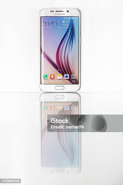 Shot Of New Samsung S6 Edge Stock Photo - Download Image Now - 2015, Application Form, At The Edge Of