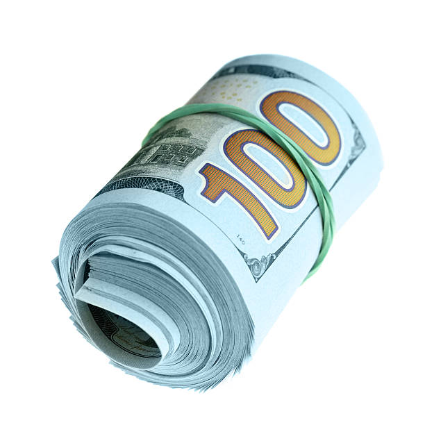istock Roll of new hundred dollars 470667629