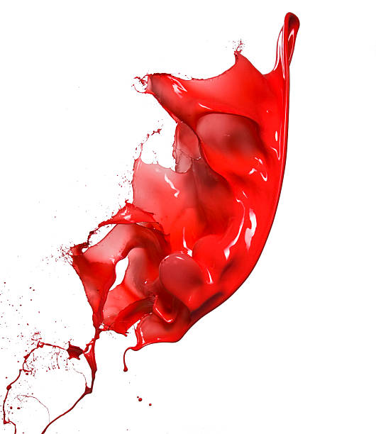 istock splashes of red paint isolated on white background 470668317