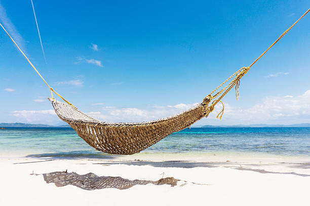 istock Hammock on a tropical paradise island 470668650