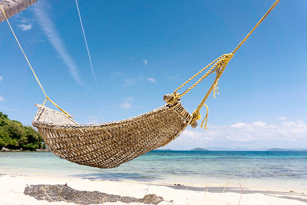 istock Hammock on a tropical paradise island 470668656