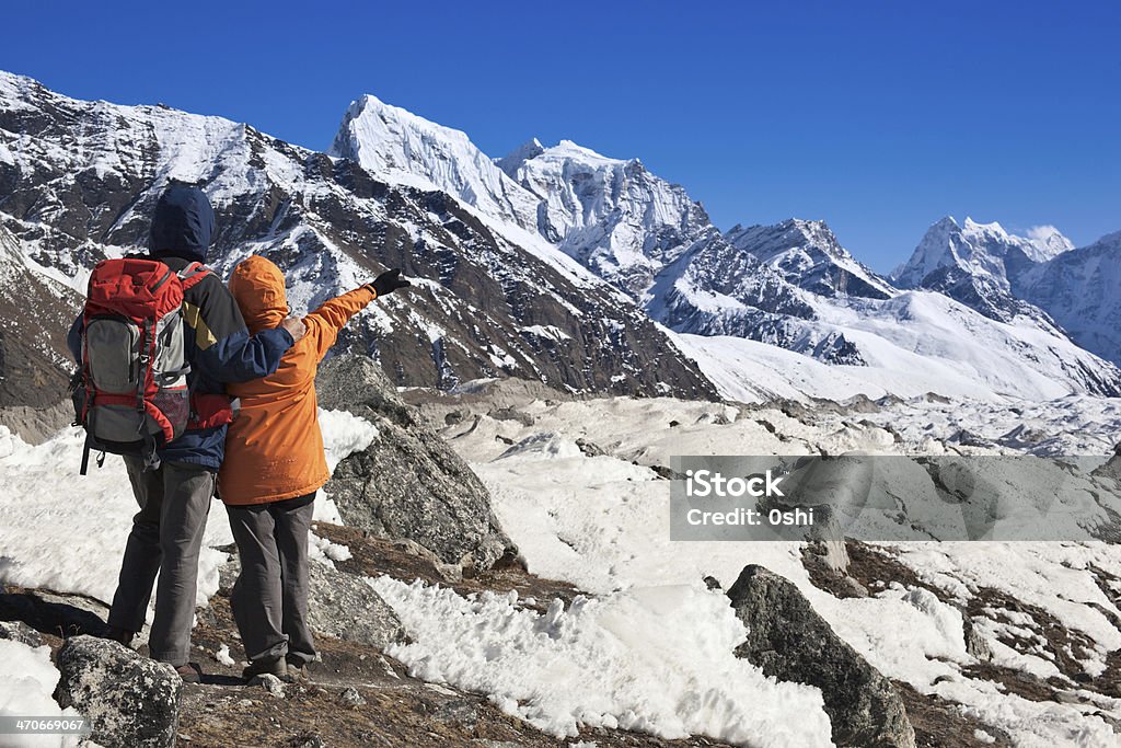 Wanderer im Himalaja - Lizenzfrei Entfernt Stock-Foto