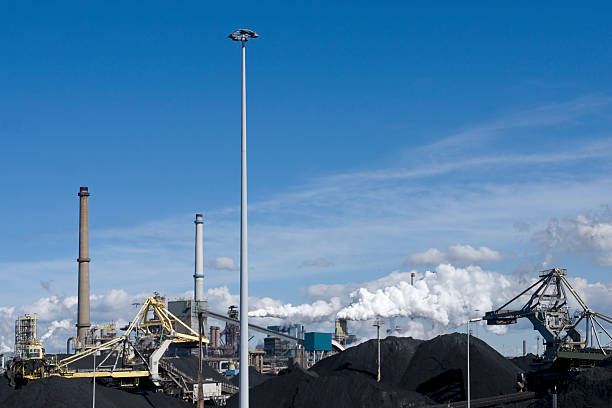 istock Metal plant industry view 470669404