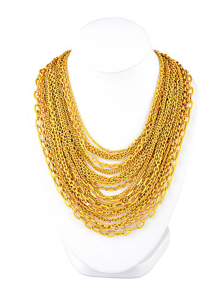 collane in oro - gold necklace foto e immagini stock