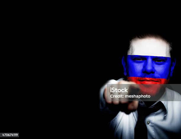 Russland Sport Fußballfan Stockfoto und mehr Bilder von Eine Person - Eine Person, Europäischer Abstammung, Flagge