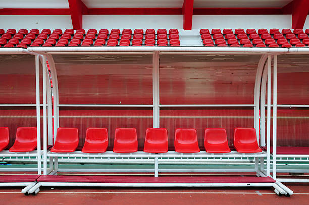 istock Reserve and staff bench in Sport stadium 470675440