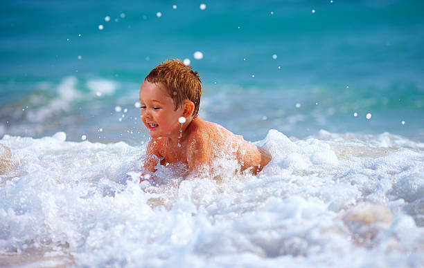 istock happy boy kid having fun in sea water 470676505
