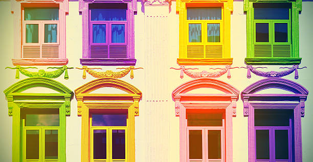 istock Retro filtered colorful windows. 470678200