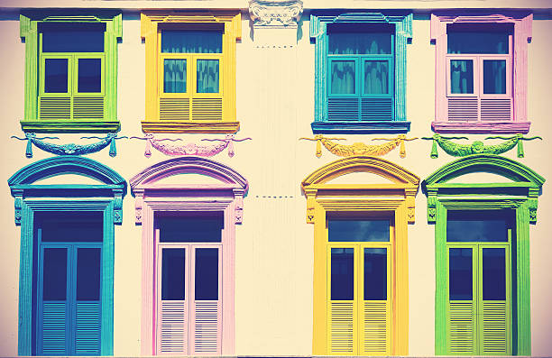 istock Retro filtered colorful windows. 470678352