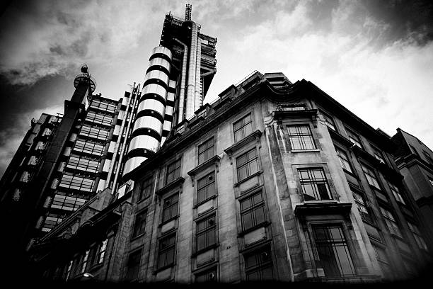 Skyscrapers in London, low angle view