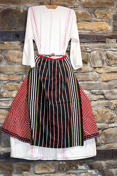 Female folk costume with embroidery, Tryavna, Bulgaria