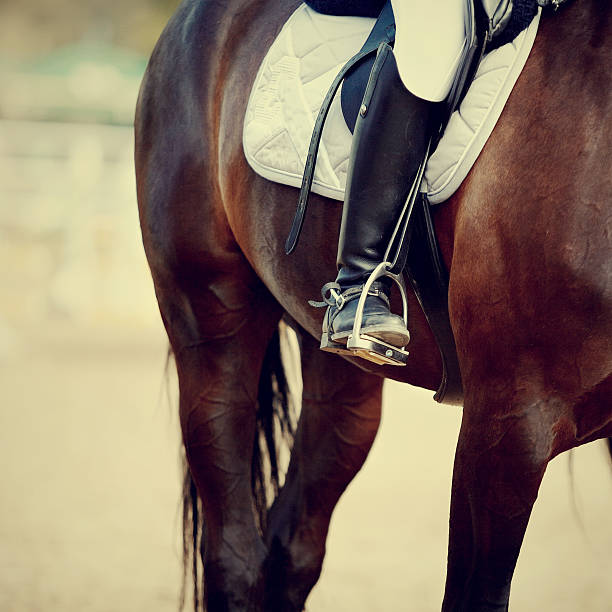 istock Foot of the athlete in a stirrup 470681710