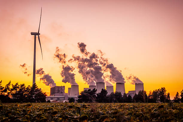 istock Wind turbine and power plant 470683403