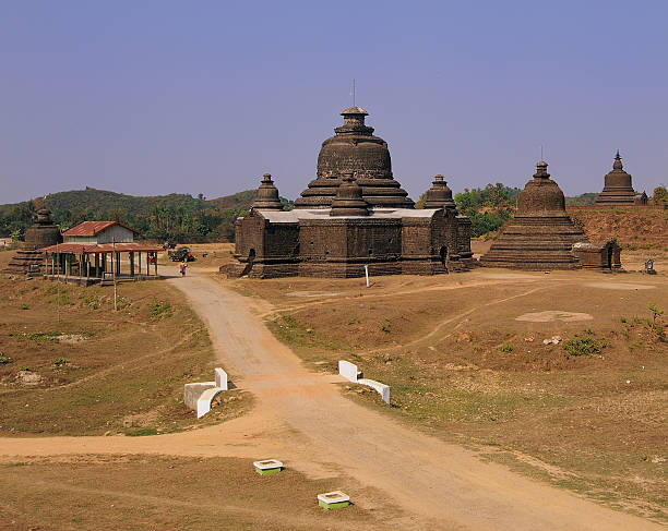 istock Mrauk u old temple view, Burma 470684578