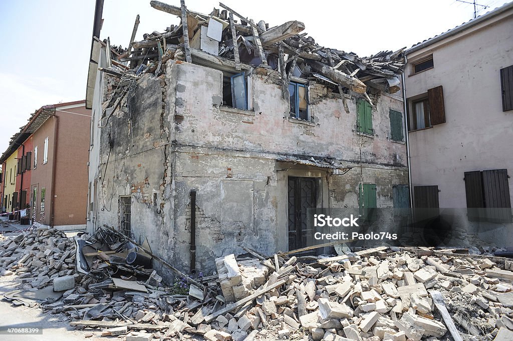 earthquake Italy Demolished Stock Photo