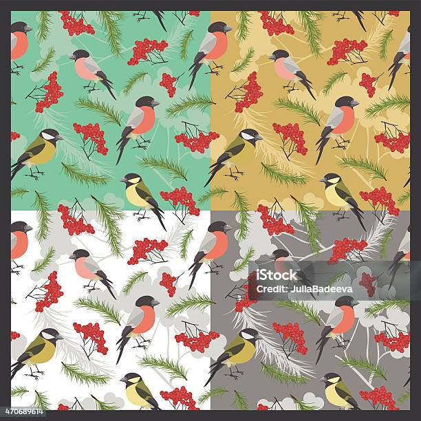 Vector Birds Patterns Birds Patterns Set Stock Illustration - Download Image Now - 2015 ...