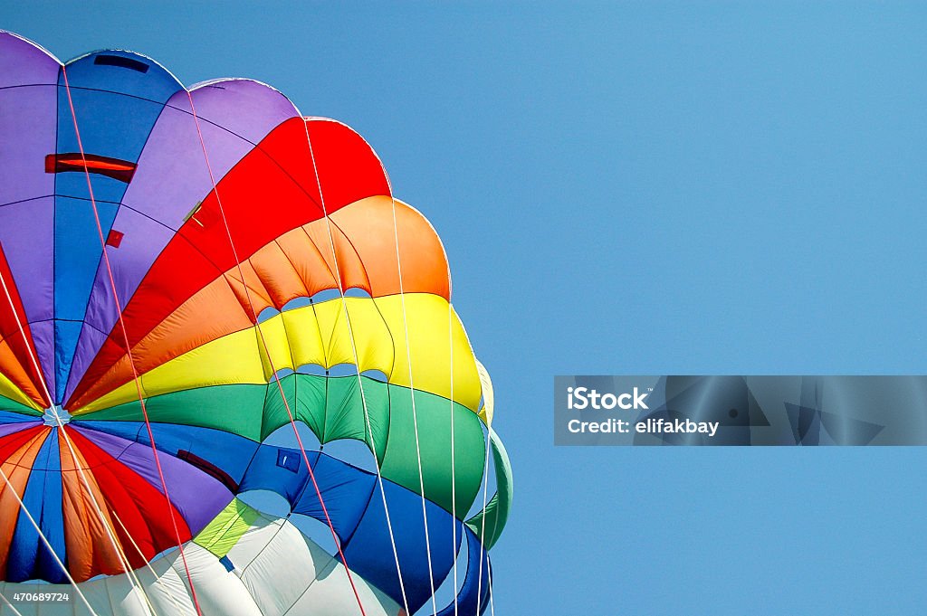 Parashute Hot Air Balloon Stock Photo