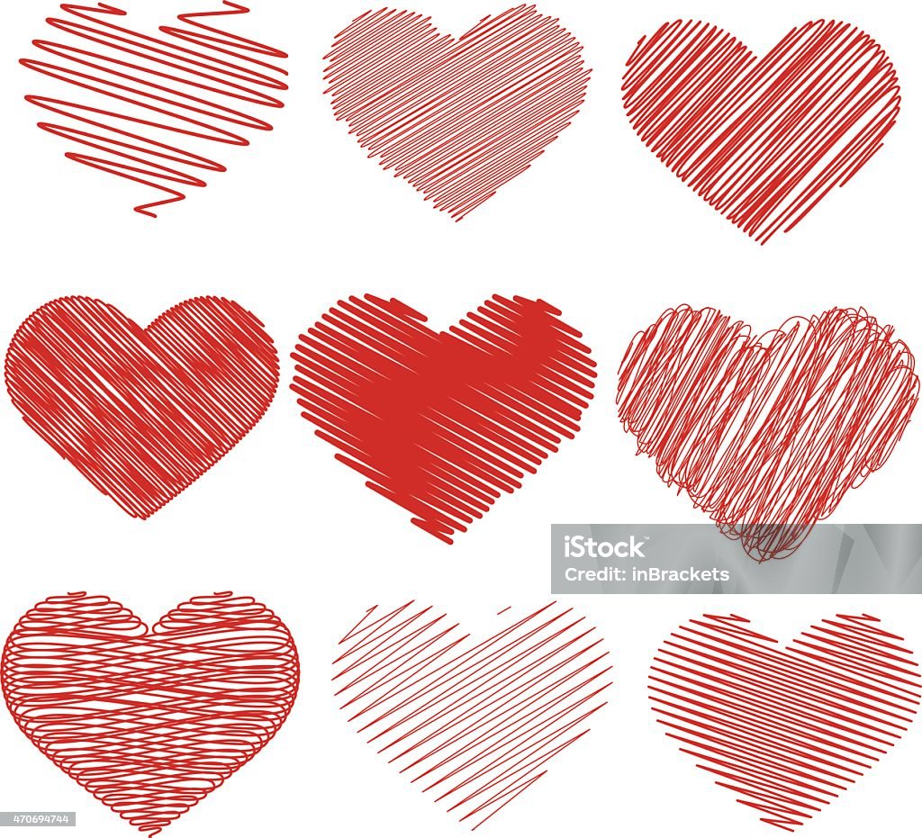 Vector Heart Set Vector Heart Set Stock Illustration - Download Image Now - 2015, Animal ...
