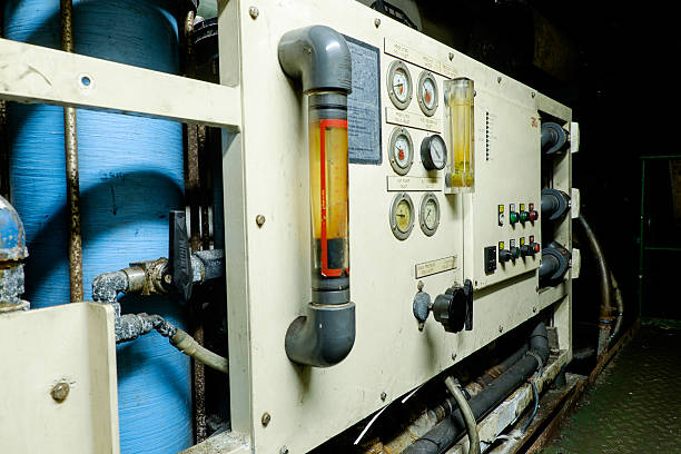istock Control room of a extra large retro ship 470695934