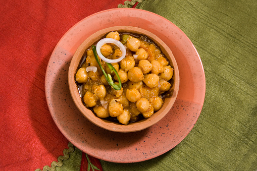 Chana Masala or Spicy Chickpeas, Indian Food