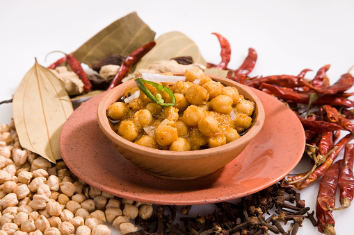 Chana Masala or Spicy Chickpeas, Indian Food
