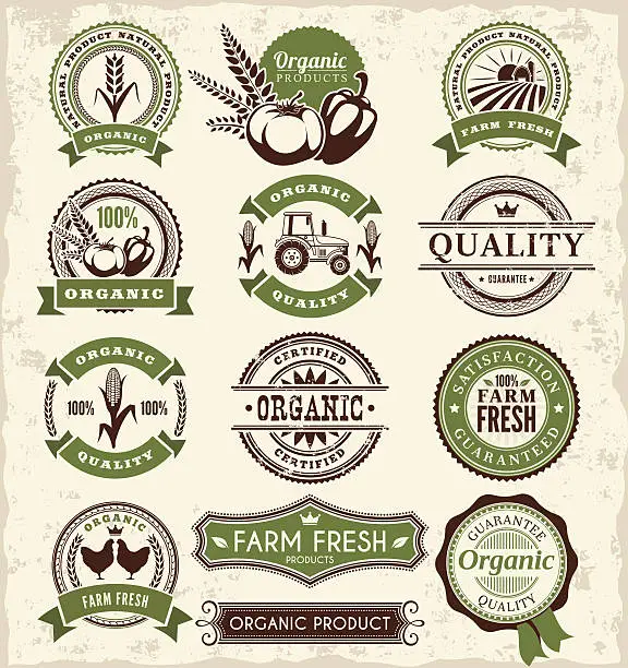 Vector illustration of Farm Badges