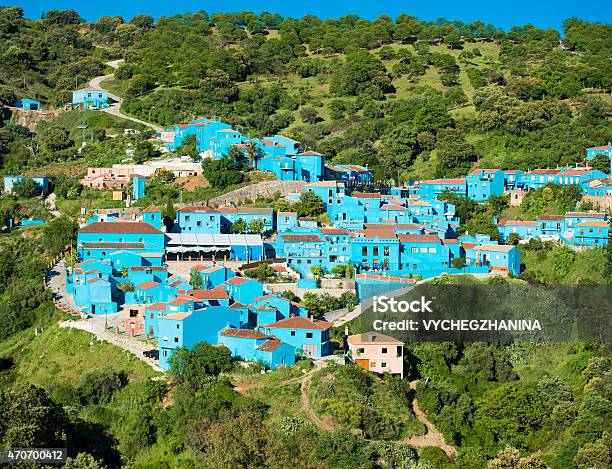 Juzcar A Village With Blue Buildings In Andalusia Malaga Stock Photo - Download Image Now