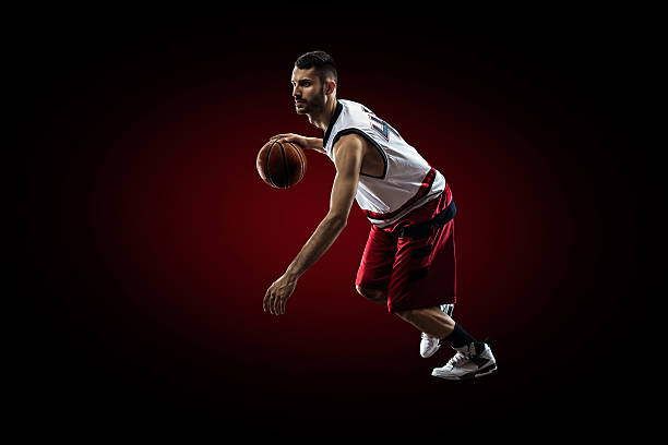 istock Basketball player in action is flying high 470702522