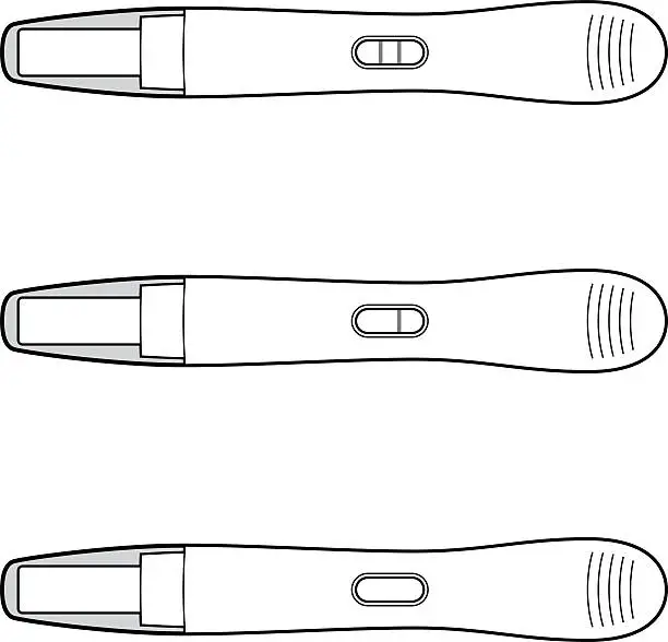 Vector illustration of Pregnancy test results