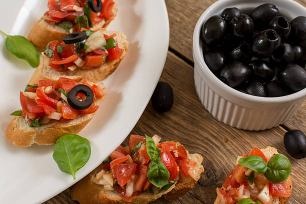 istock Bruschetta and olives 470705634