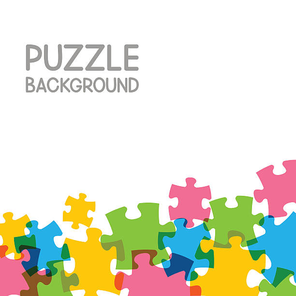 Puzzle background with copy space Eps10 file. puzzle borders stock illustrations
