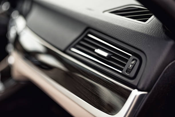istock Car ventilation system with adjustment buttons and details, modern car 470706030