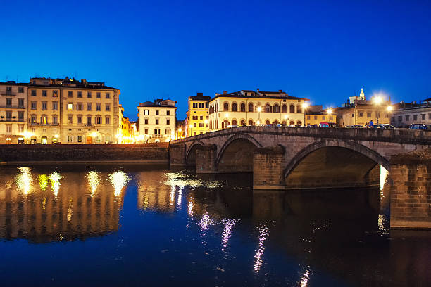 istock Bridge and house in the evening. Florence 470707904