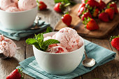 Cold Strawberry Ice Cream
