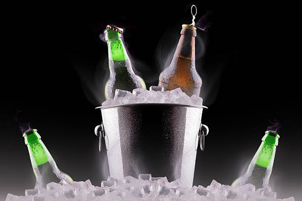 istock Beer bottles in ice bucket 470713013