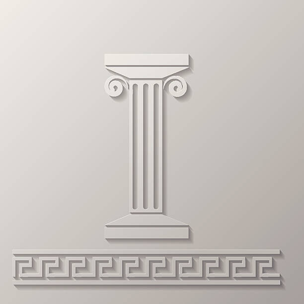 illustrazioni stock, clip art, cartoni animati e icone di tendenza di colonna di marmo - stability architecture roman decoration