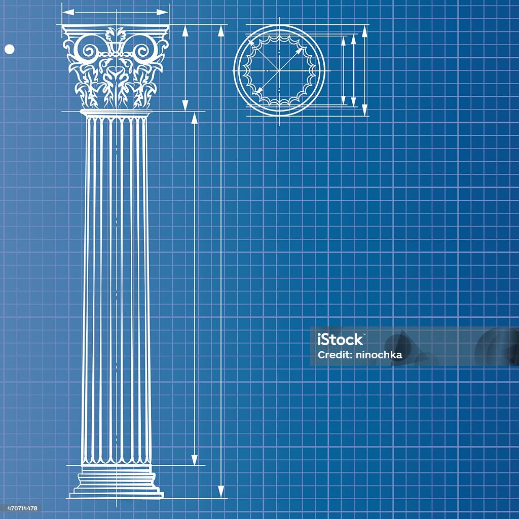 Colums Plan Column Blueprint Stock Illustration - Download Image Now - Plan ...