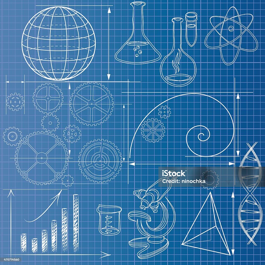 Examples Science Blueprint Science Blueprint Stock Illustration - Download Image Now - Blueprint ...