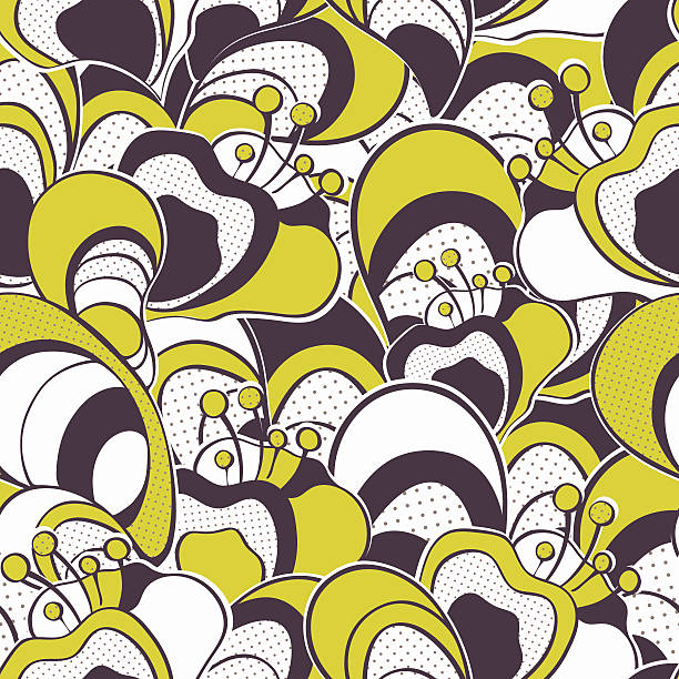 floral_pattern - white background stock illustrations