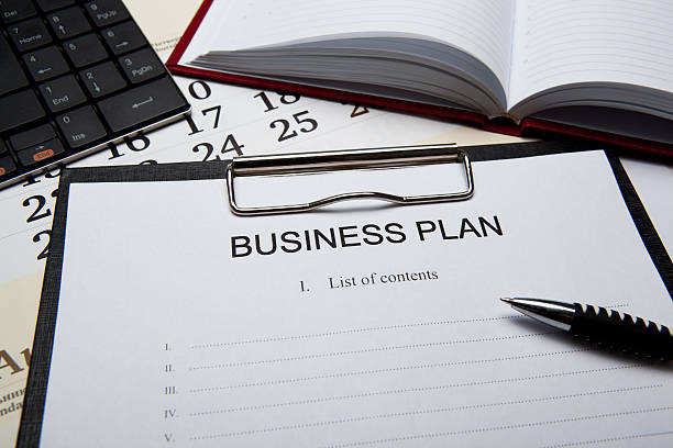 istock Business still life with business plan 470718646